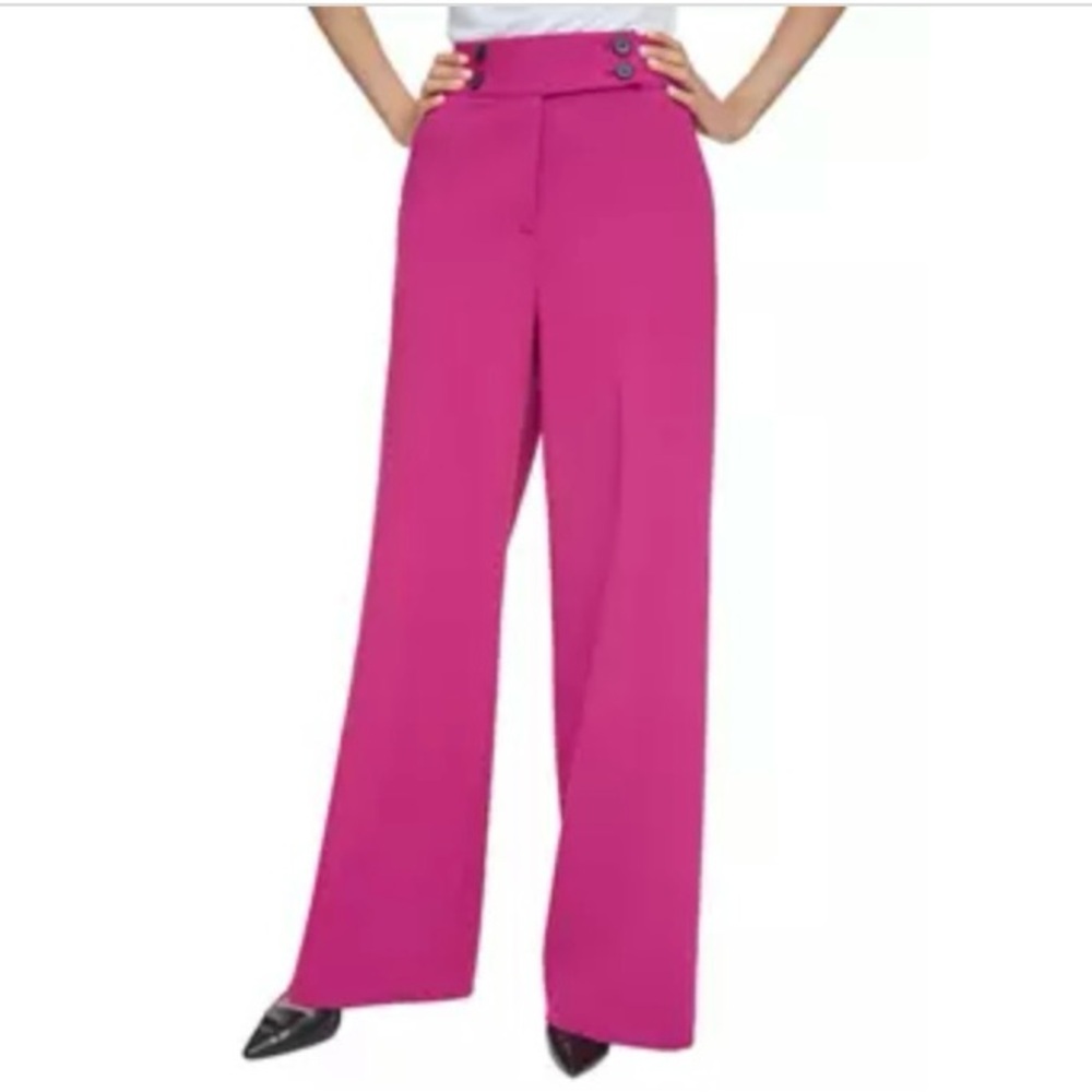 Calvin Klein high waist wide leg pants